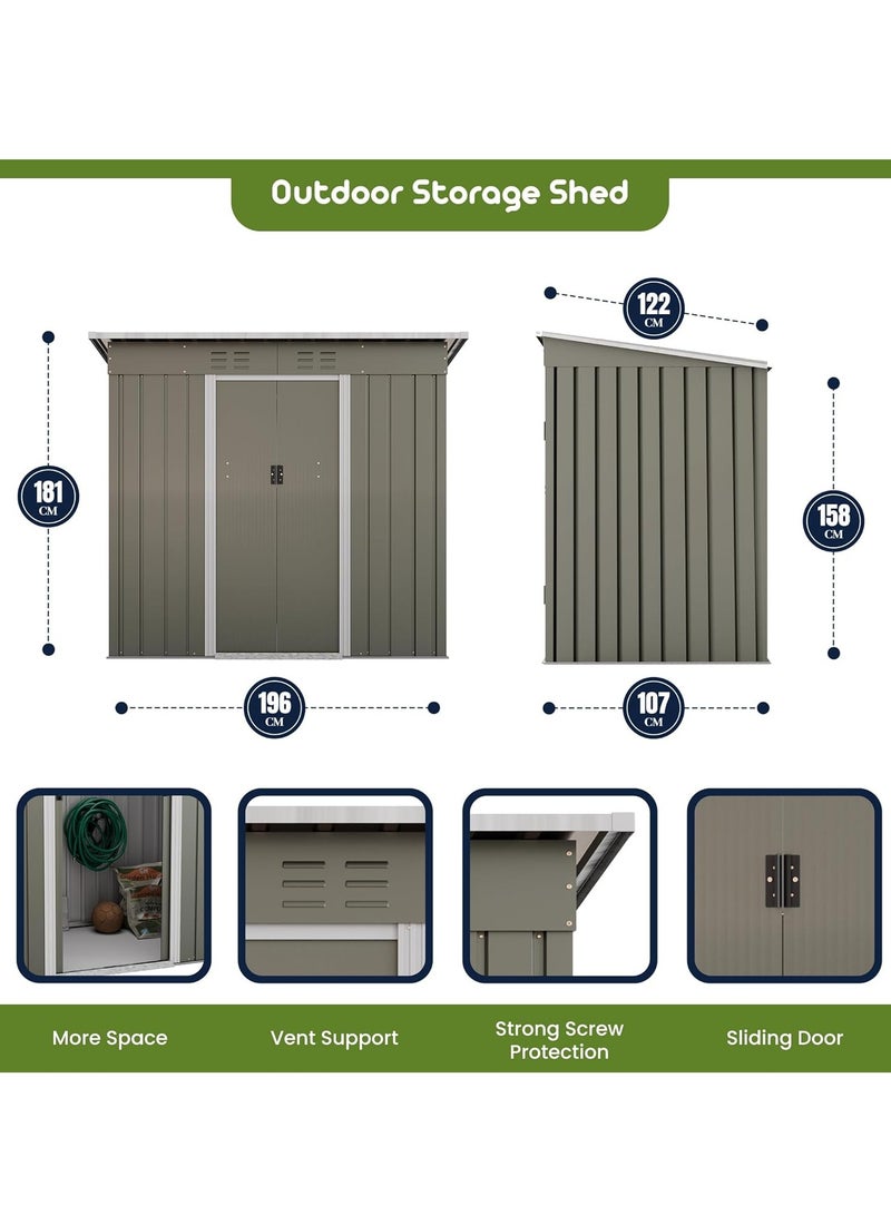 Egardenkart Egardenkart Outdoor Storage Shed with Double Lockable Doors (With Installation)  - Image 2