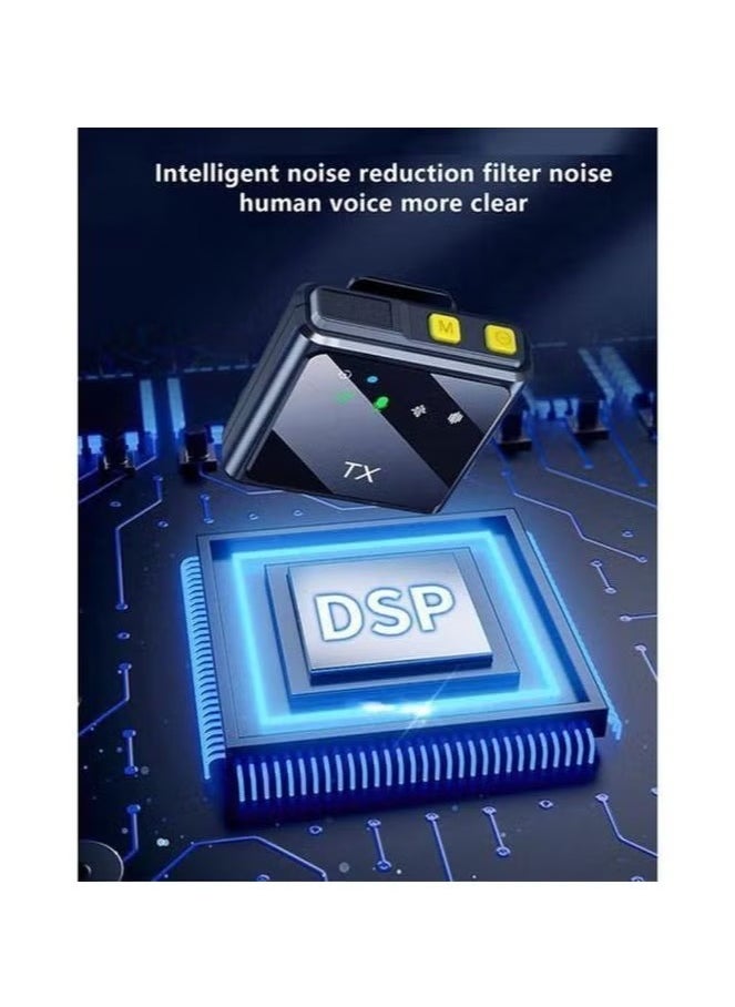 TIGER 3-in-1 Wireless Lavalier Microphone for Live Video Recording – F11-2 Clip-On Lapel Mic, USB-C & Lightning Compatibility, Noise Reduction for Clear Audio – Ideal for Vlogging, Streaming, & Content Creation