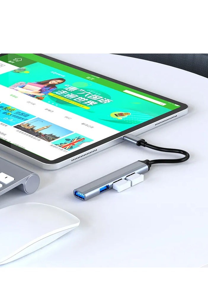 Samu USB C Hub, USB C 4-Port Ultra-Slim Type-C to USB（1*USB 3.0 & 3*USB 2.0）USB Splitter USB Adapter Multiport for Mac Book, Notebook, Phone, XPS, Windows and More Type C Devices  - Image 3