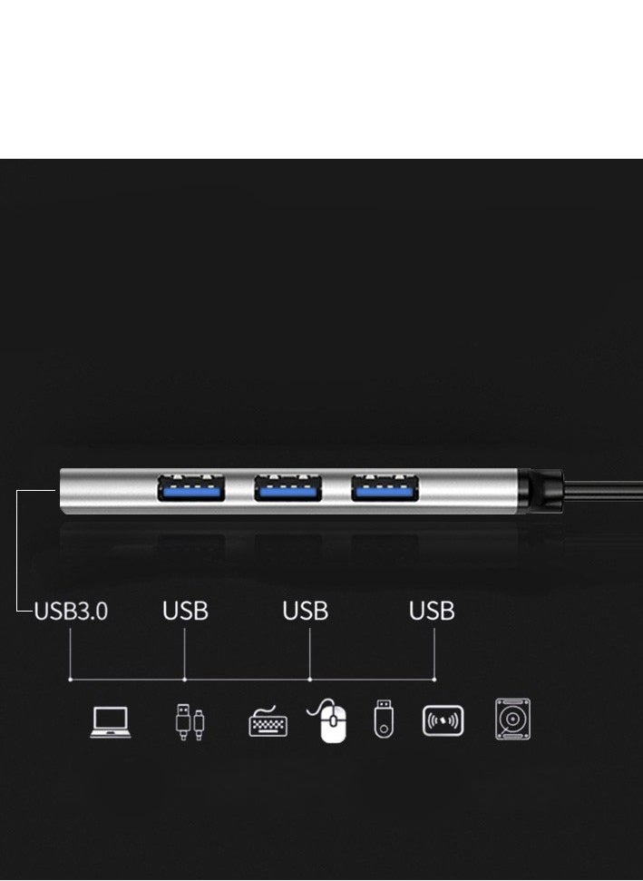 Samu USB C Hub, USB C 4-Port Ultra-Slim Type-C to USB（1*USB 3.0 & 3*USB 2.0）USB Splitter USB Adapter Multiport for Mac Book, Notebook, Phone, XPS, Windows and More Type C Devices  - Image 2