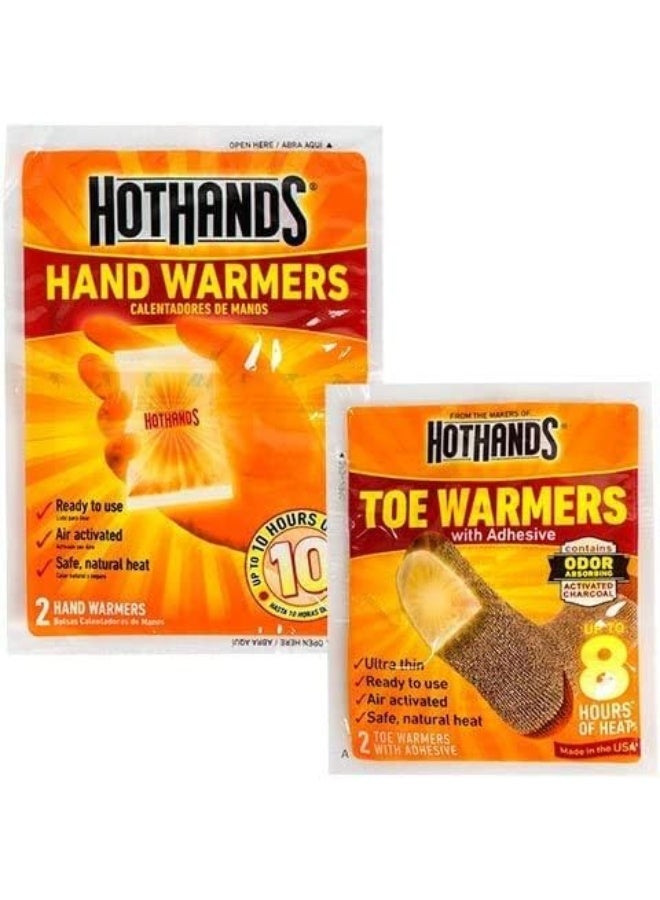 HotHands Toe & Hand Warmer Pack - Long Lasting Safe Natural Odorless Air Activated - 10 Pairs of Toe Warmers & 2 Pairs of Hand Warmers - Image 3