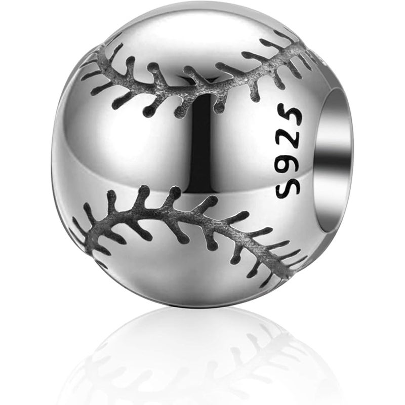 SOUKISS Love Ball Sports Charms 925 Sterling Silver Baseball Volleyball Beads Fits European Bracelet - Image 1