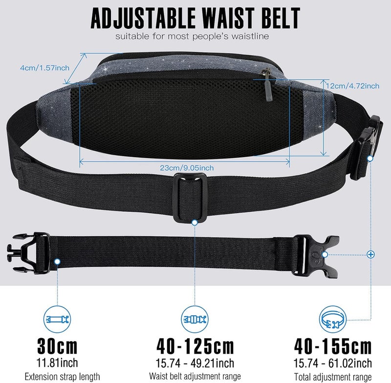 ووتر فلاي حقيبة واسط الخصر من نوع “ووترفلاي” (Waterfly Fanny Pack): حقيبة صغيرة توضع على الورك، عملية وأنيقة، مناسبة للجري، التنزه، والمسافرين، للنساء والرجال. - Image 3