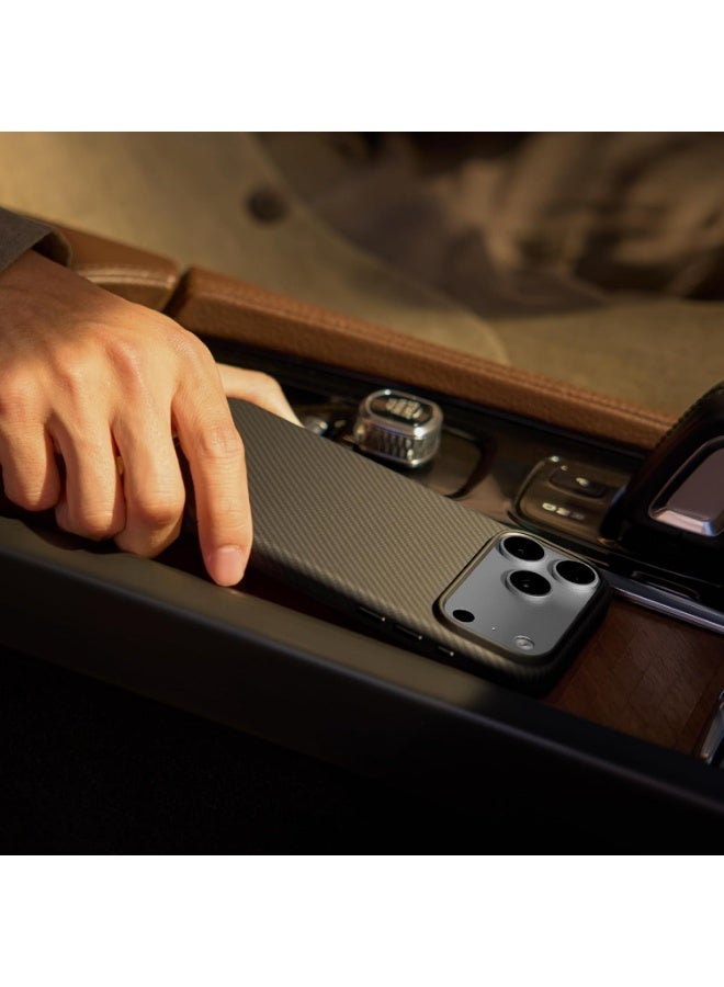 PITAKA iPhone 17 Pro Max, Ultra Gurad Protective Case, Shockproof, Full Coverage, MagSafe Compatible, Durable, Aramid Fiber, Shock Absorbing, Wireless Charging, Business, Stylish (600D Black/Gray, 6.9 - Image 4