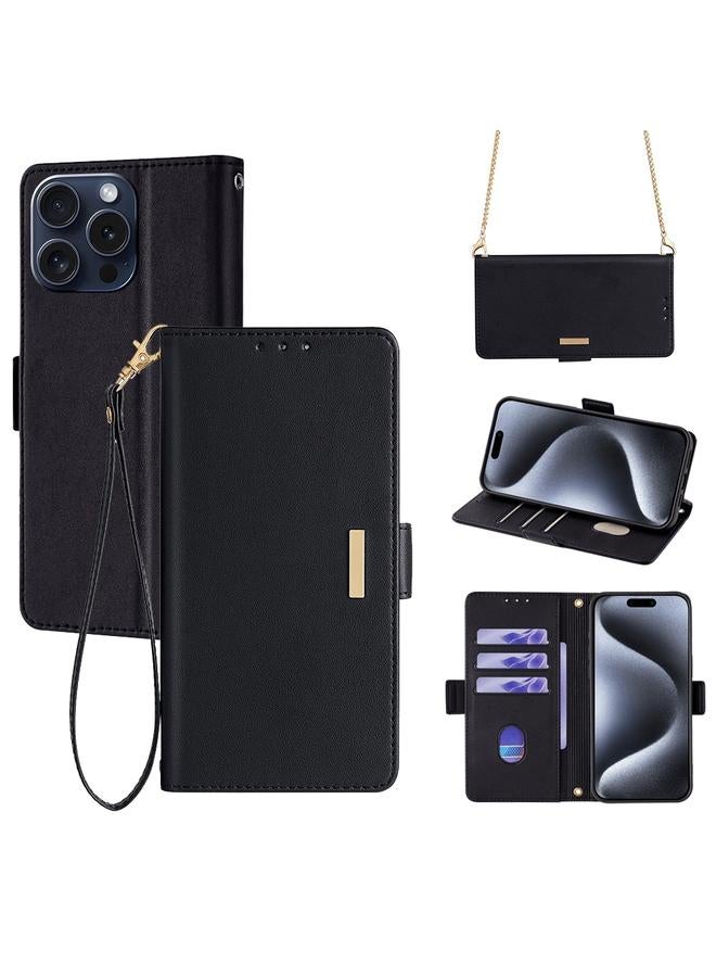 S-TOP Case For iPhone 13 Pro Crossbody Chain Leather Phone Case - Image 1