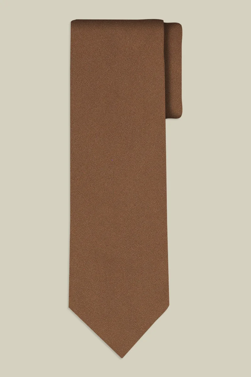دوبل غانغر Men's single-colour silk tie - Beige