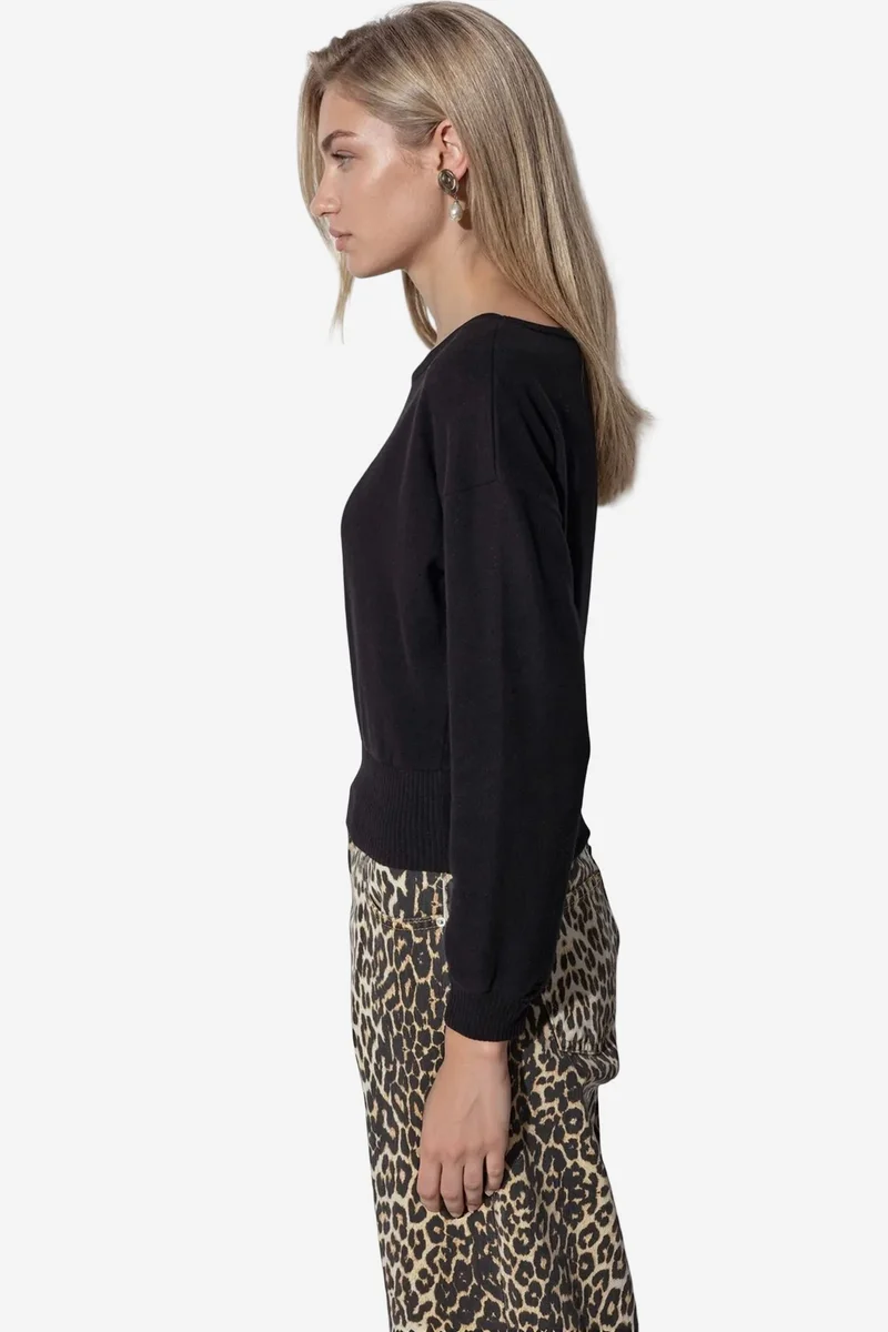 بوسيم BUSEM Women's Cropped Crew Neck Sweatshirt