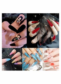 Excefore Clear Acrylic Nail Tips Full Cover Fake Nails  - Image 3