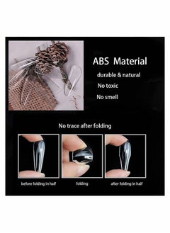 Excefore Clear Acrylic Nail Tips Full Cover Fake Nails  - Image 4