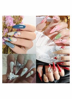 Excefore Clear Acrylic Nail Tips Full Cover Fake Nails  - Image 2