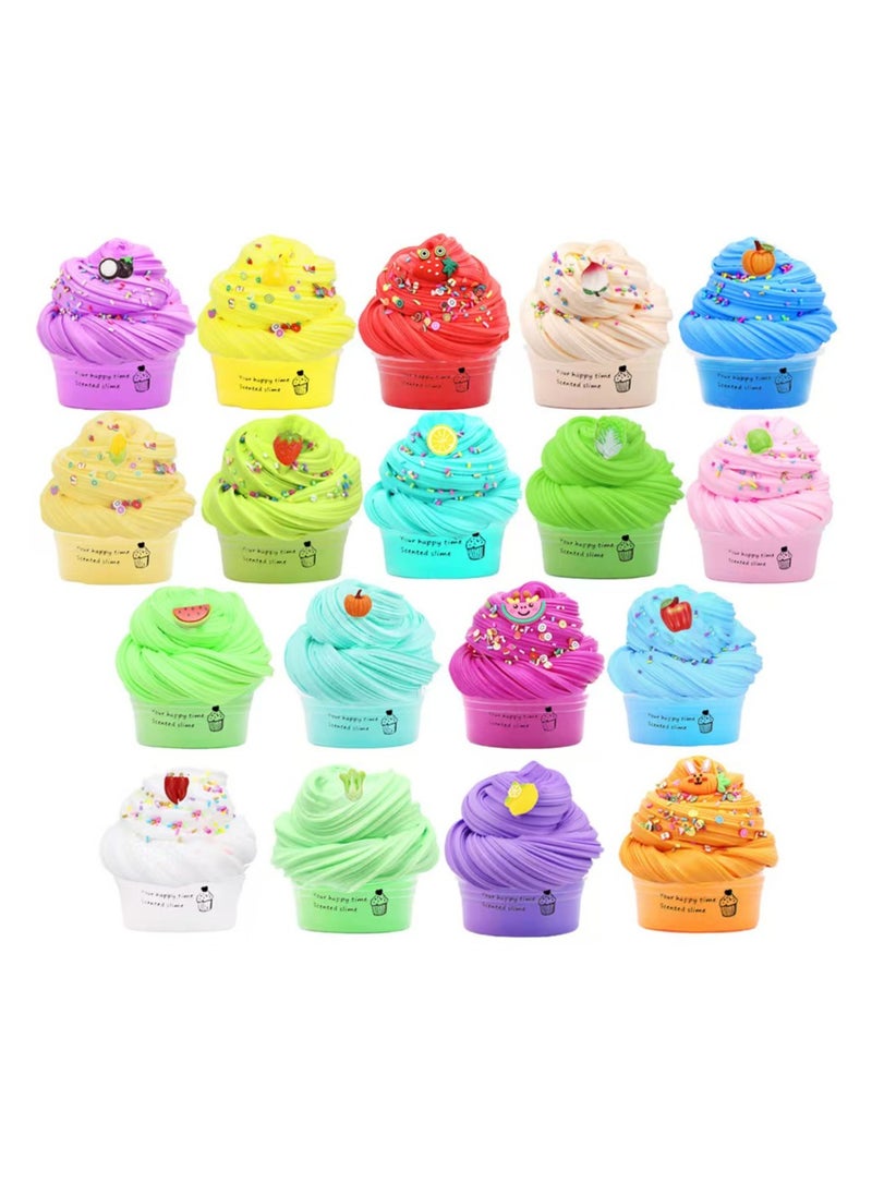 DELGREEN Butter Slime Set 18 Pack, Party Favours, Scented, Soft and NonSticky, Birthday Gifts for Girls and Boys, Stress Relieving Slime Bulk Ice CreamMouldFillers  - Image 2