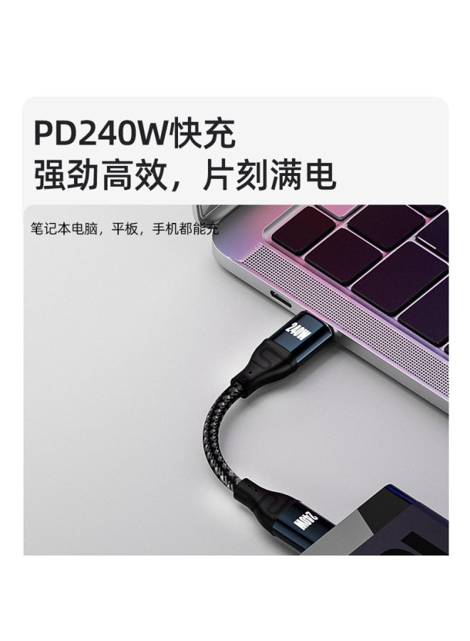 240w Data Cable Type-c Double Male Pd Charging Cable Vertical Middle Bend Right Angle Mobile Phone Computer Notebook Transmission - Image 3