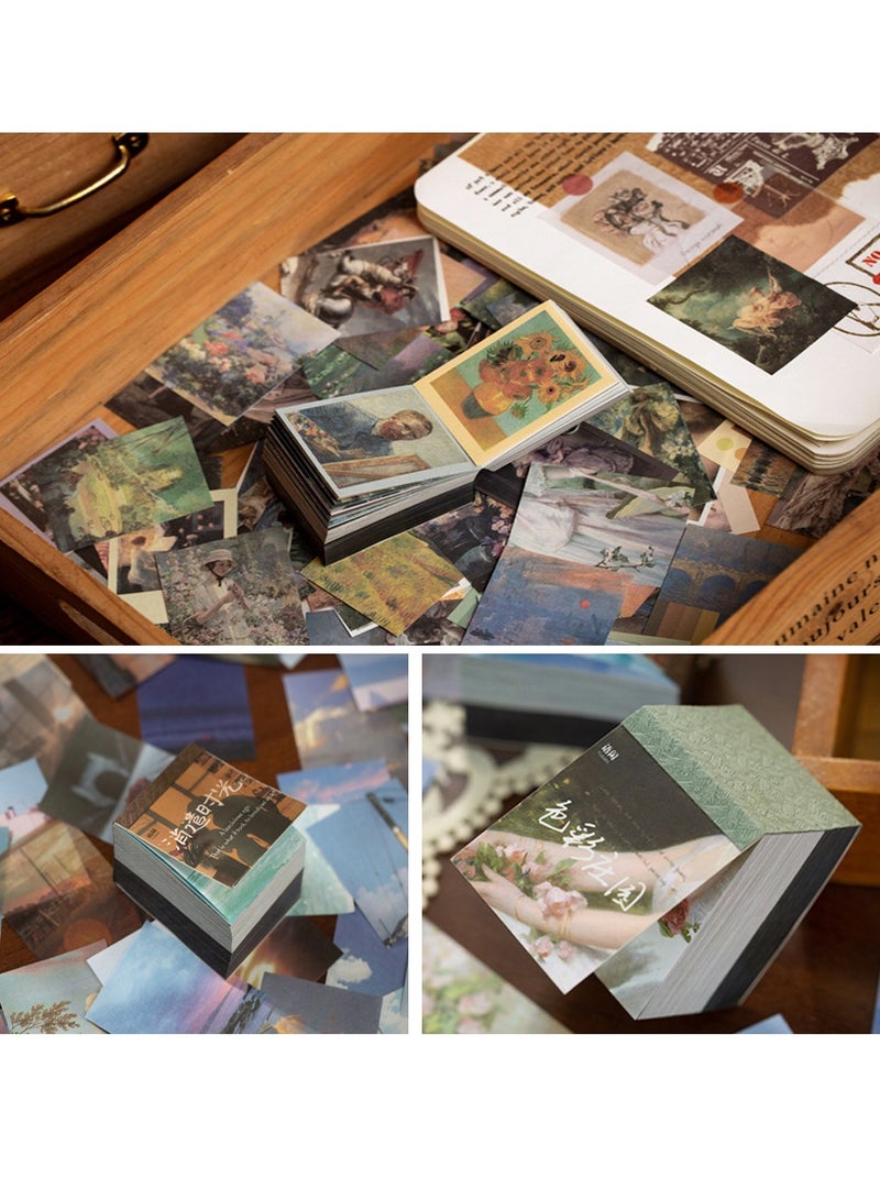 Zikra Scrapbook Paper, Vintage DIY Diary Decorative Antique Scrapbooking Magazine Decorative Paper Stamps 800 Pieces of Scrapbooking and 10 Rolls of Stickers and 1 Craft Scissors for Notebook Scrapbooking - Image 3