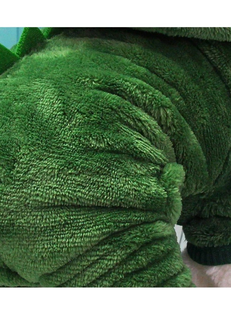 A.M Pet Halloween Costume Clothes Cute Green Dinosaur Shape Dog Clothes Winter Warm Soft Hoodie Four-Legs Jumpsuit for Small Dog Puppy Hoodie Clothes Halloween Party Cosplay Costume - Image 4