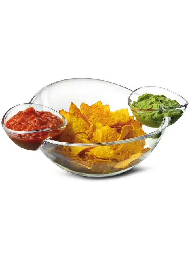PARFAIT Elegant Design High Quality Snack Bowl with Dishes Clear 13 x 26 x 28.5 cm GS004 PS