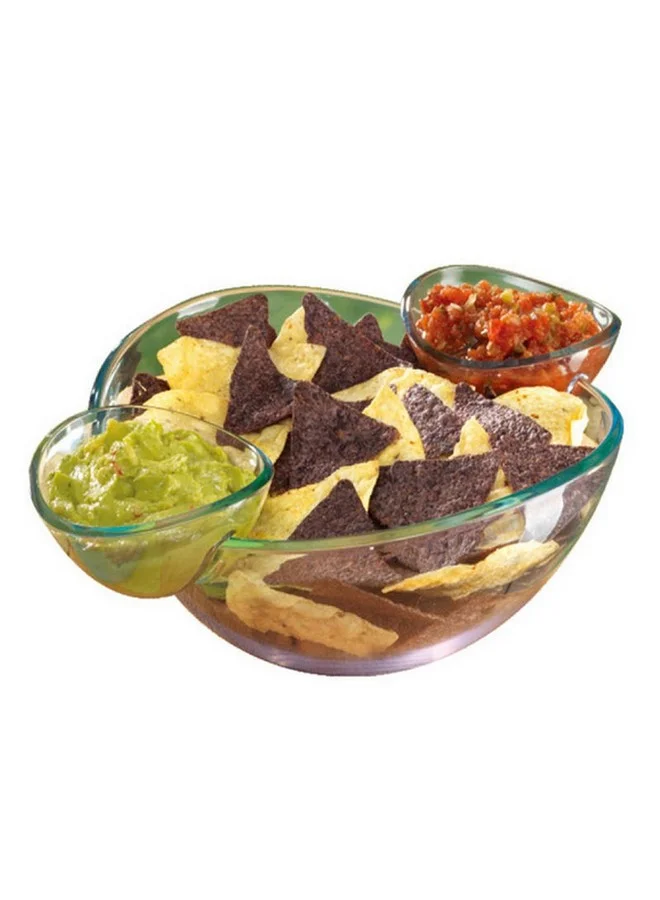 PARFAIT Elegant Design High Quality Snack Bowl with Dishes Clear 13 x 26 x 28.5 cm GS004 PS