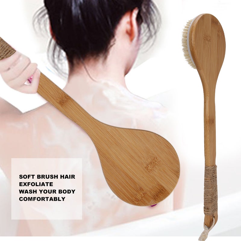Shower Back Brush Long Handle Bathing Scrubber Massager Exfoliating Brush for Men Women - Image 5