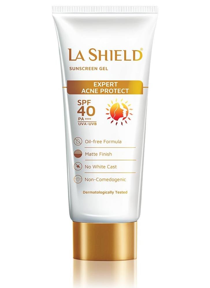La Shield SPF 40 PA Mineral Sunscreen Gel  Superior Matte Finish  Oilfree  Lightweight  No white cast  For Acne Prone Oily or sensitive skin Dermatologist Prescribed  50g - Image 1