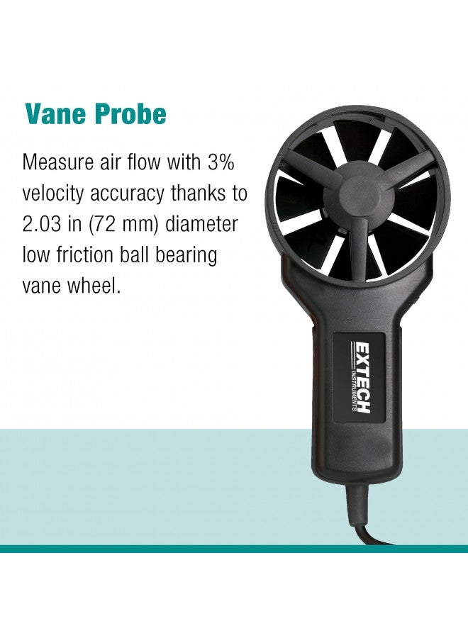 Extech AN100 CFM/CMM Mini Thermo-Anemometer - Image 4
