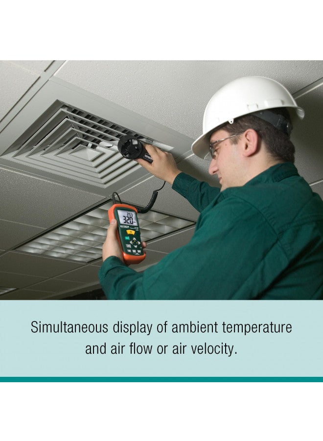 Extech AN100 CFM/CMM Mini Thermo-Anemometer - Image 2