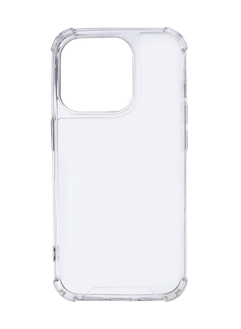 Silicone Back Phone Protection Cover With Anti Break And Safety Edges For Iphone 15 Pro - Transparent  - Image 1