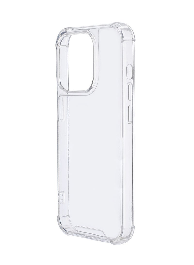 Silicone Back Phone Protection Cover With Anti Break And Safety Edges For Iphone 15 Pro - Transparent  - Image 3