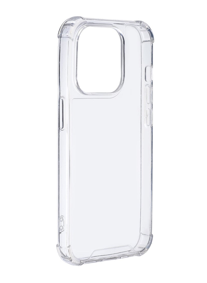 Silicone Back Phone Protection Cover With Anti Break And Safety Edges For Iphone 15 Pro - Transparent  - Image 2