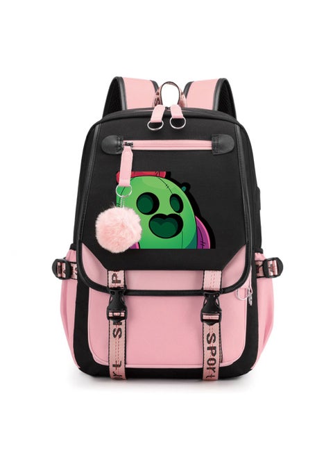 Student creative pattern backpack three-piece set 3D butterfly series men's and women's large-capacity computer backpack combination,21- Three-piece set - 4 - 3
