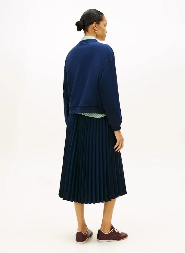 تومي هيلفيغر بلوزة قطنية برقبة دائرية برسومات