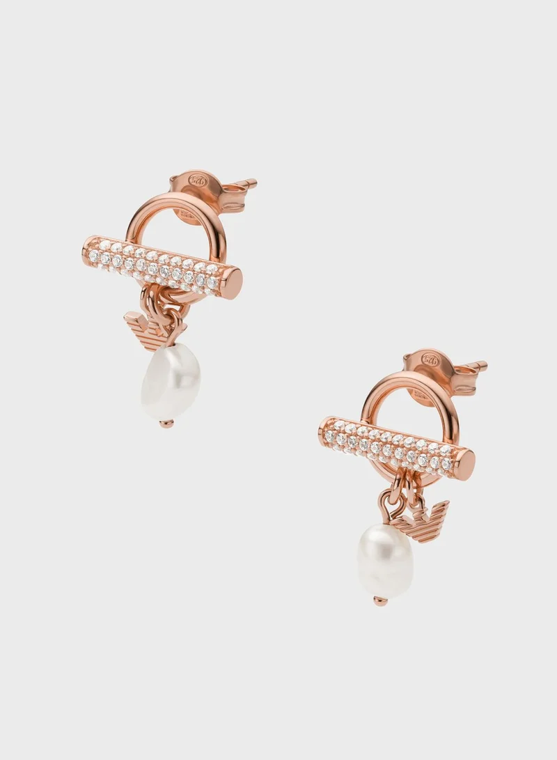 EMPORIO ARMANI Circle Logo Earrings