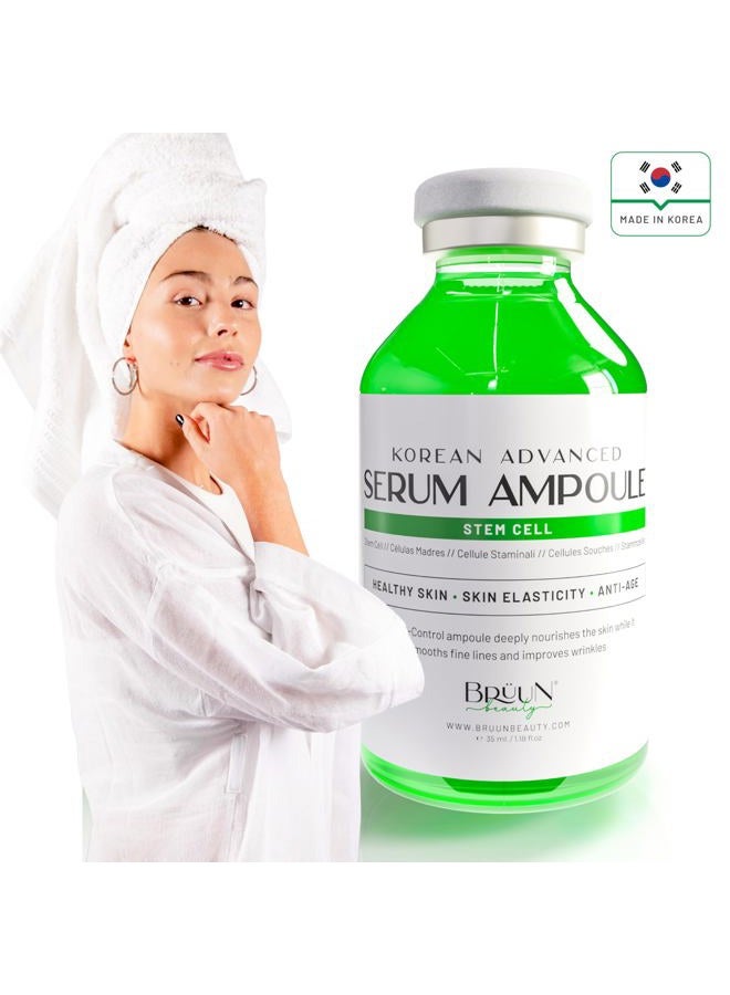 BRÜUN SC - أمبولات خلايا الجذعية للتحكم - سيروم كوري لتعزيز الميكرو إبر للوجه والجسم للاستخدام مع أو بدون قلم ديرما للعناية بالبشرة 1.18 أونصة سائلة - Image 2