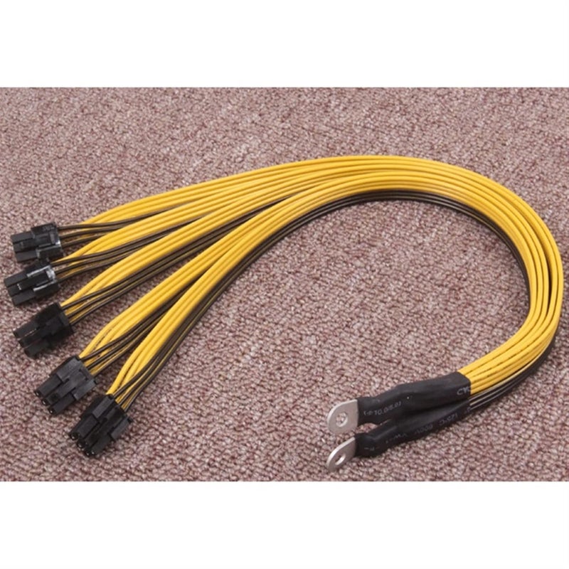 4Pcs 6Pin Connector Sever Power Supply Cable PCIe Express for P3 S7 S9 S11 Bitmain Miner Machine Support Miner PSU Cable - Image 2