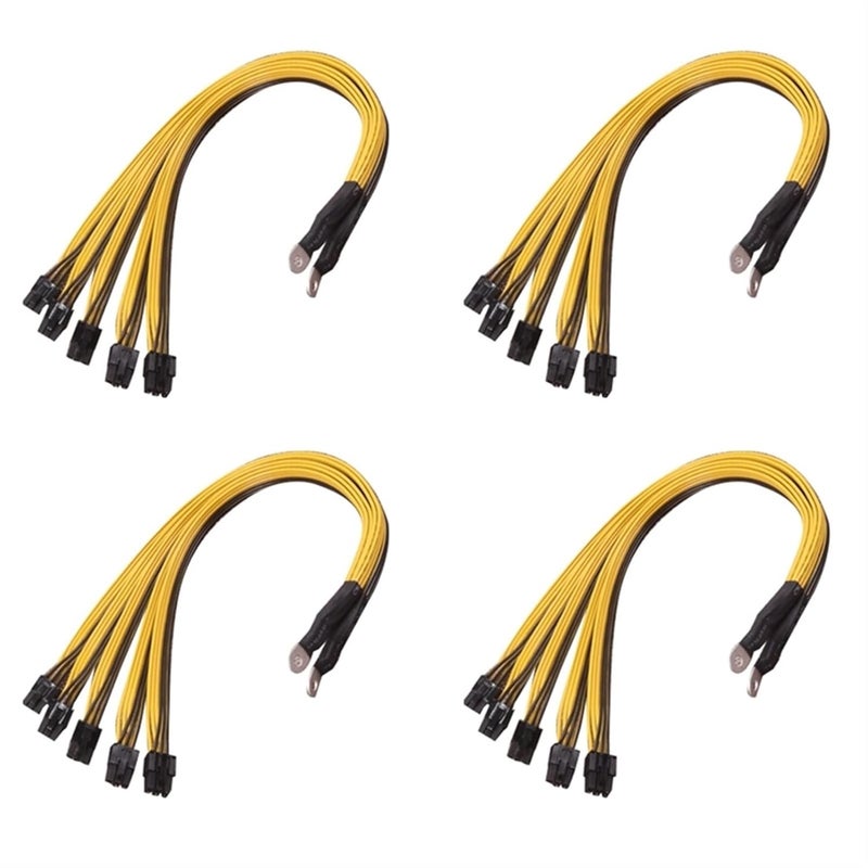 4Pcs 6Pin Connector Sever Power Supply Cable PCIe Express for P3 S7 S9 S11 Bitmain Miner Machine Support Miner PSU Cable - Image 1
