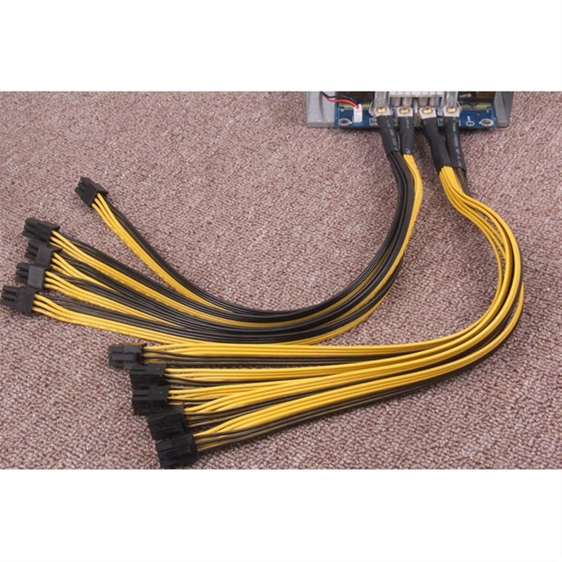 4Pcs 6Pin Connector Sever Power Supply Cable PCIe Express for P3 S7 S9 S11 Bitmain Miner Machine Support Miner PSU Cable - Image 3