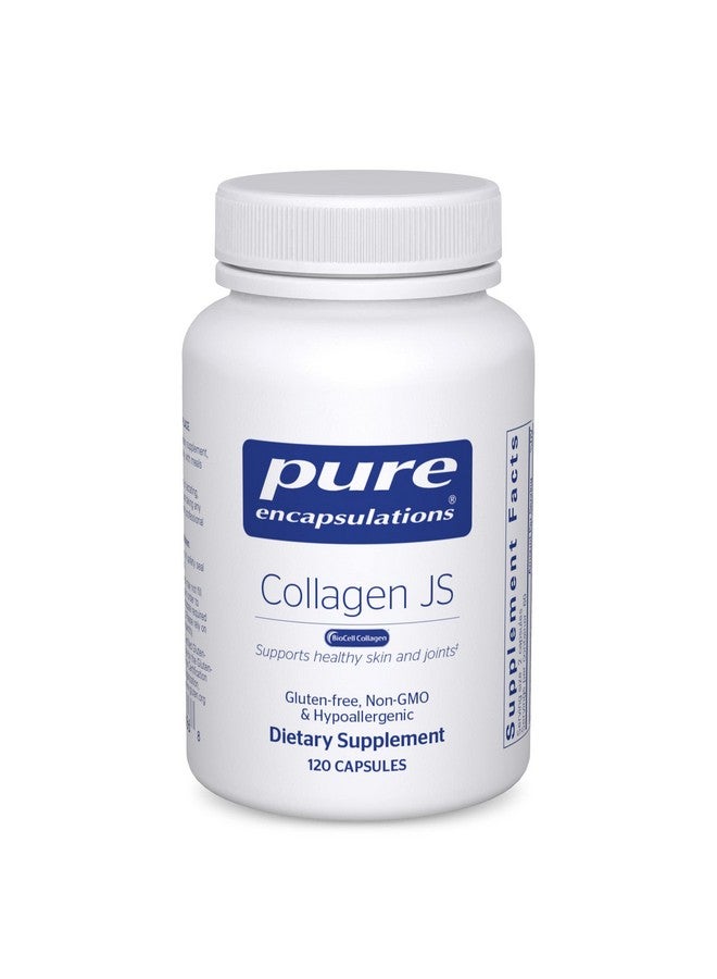 Pure Encapsulations Collagen JS - صحة الجلد والمفاصل* - 1000 مجم كولاجين Biocell المحلل - خالٍ من الجلوتين وغير معدّل وراثيًا - 120 كبسولة