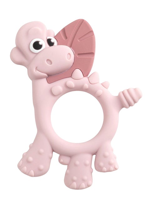 Dotty The Dinosaur™ Multi-Sensory Teether Designed To Strengthen And Develop Mouth Muscles Suitable For 3 Months And Above - Blush