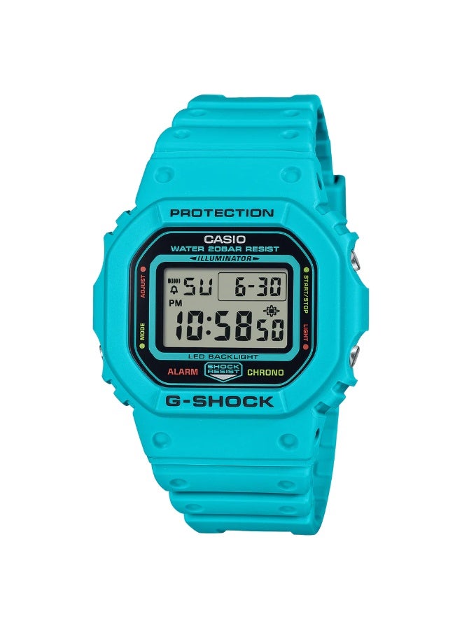G-Shock G-ShockDigital Blue Resin Band Watch