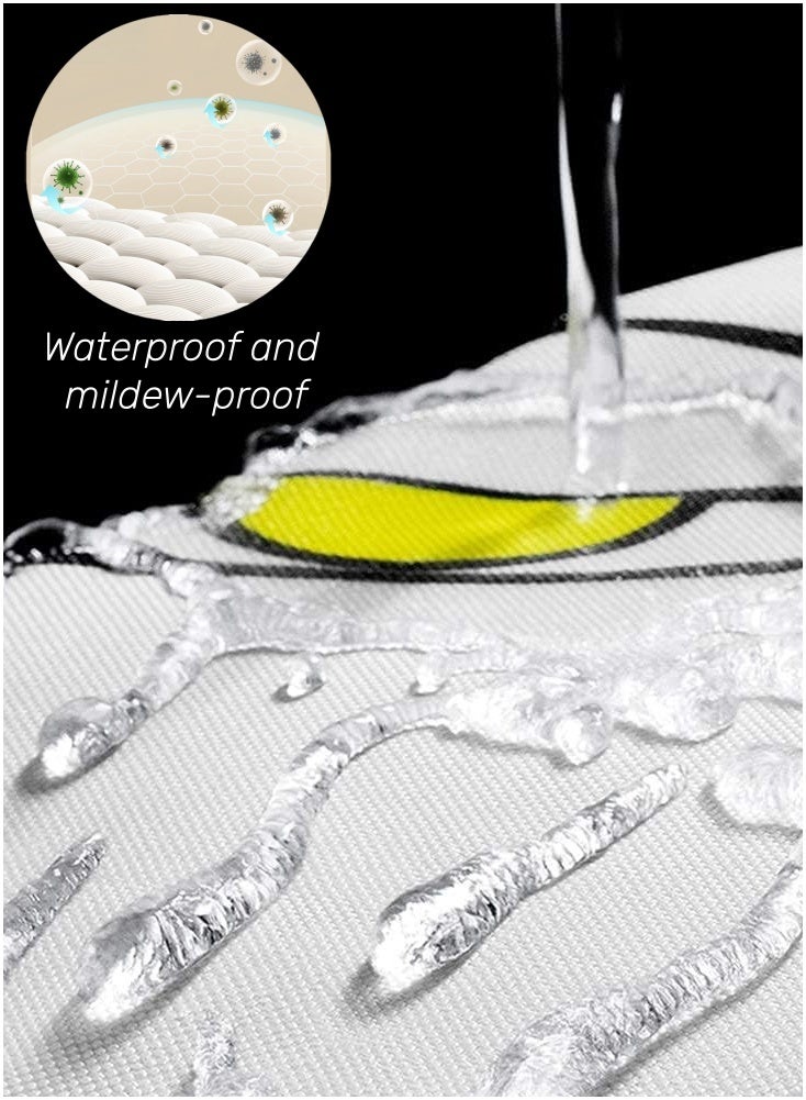 Long Bath Curtain with Shower Curtain Mould Proof Resistant Curtain For Bathrooms 3D Water Cube Weighted Waterproof Beautiful Bath Curtains Shower Curtain(Size:180X200cm) - Image 3