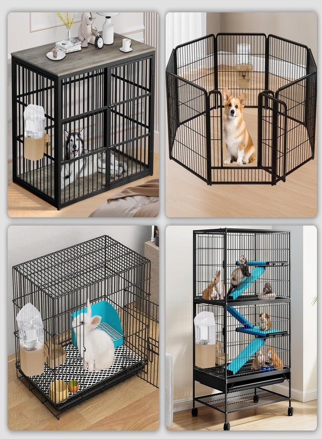 Kenond 50 oz Rabbit Water Dispenser,Gravity Dog Water Bowl Dispenser for Cage,Auto Water Bottle for Ferret,Cat,Dog and Other Animals, Compatible with Widemouth Cages, Wire Cages and Crates(Brown) - Image 5