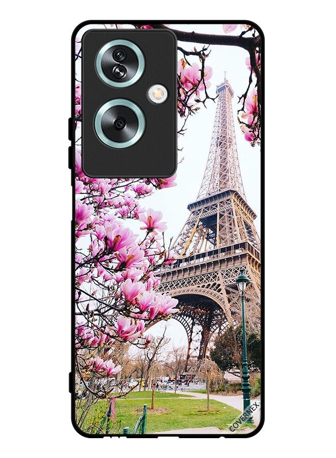 Covernex Protective Case Cover For Oppo A79 Flowers & Eiffel Tower - Image 1