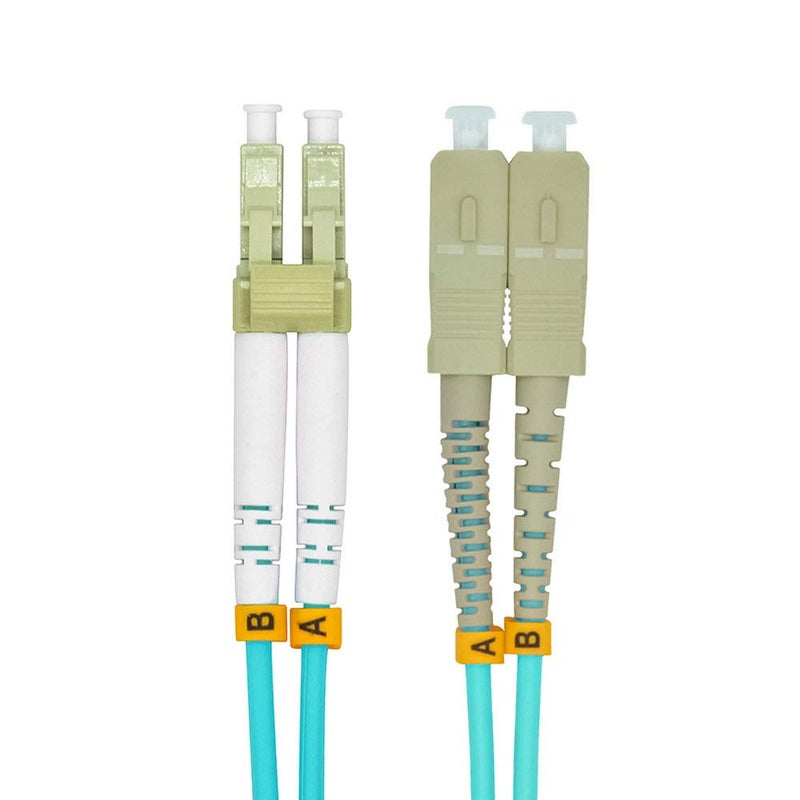 Jeirdus 3Meters 10ft LC to SC Duplex 50/125 10G OM3 Multi-Mode Fiber Optic Cable Jumper Optical Patch Cord LC-SC - Image 2