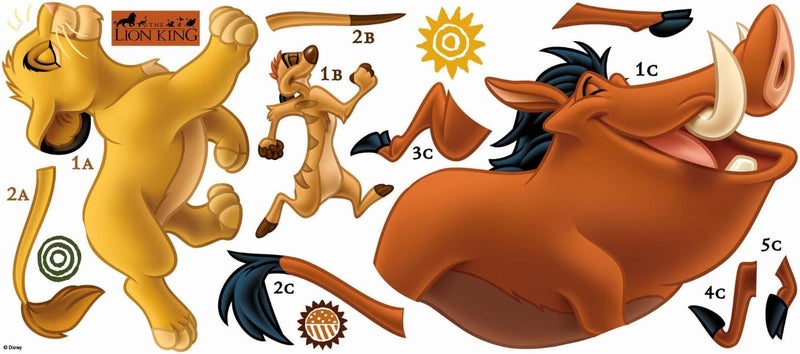 RoomMates The Lion King Peel And Stick Giant Wall Decals Featuring Simba, Timon, and Pumbaa - Image 3