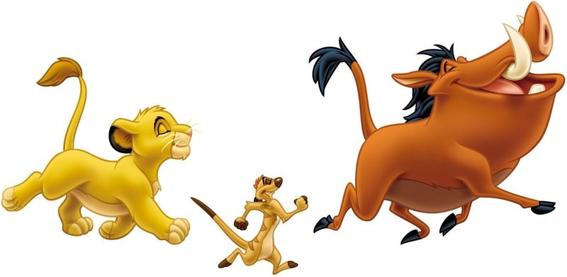 RoomMates The Lion King Peel And Stick Giant Wall Decals Featuring Simba, Timon, and Pumbaa - Image 1