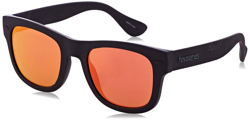 Havaianas نظارات شمسية هافاياناس للرجال باراتي/إل مربع، أسود/أخضر متعدد مستقطب، 50 مم - Image 1