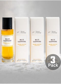 Scent Synergy Pack of 3 Blue Sapphire Travel Size 30 ml  - Image 2