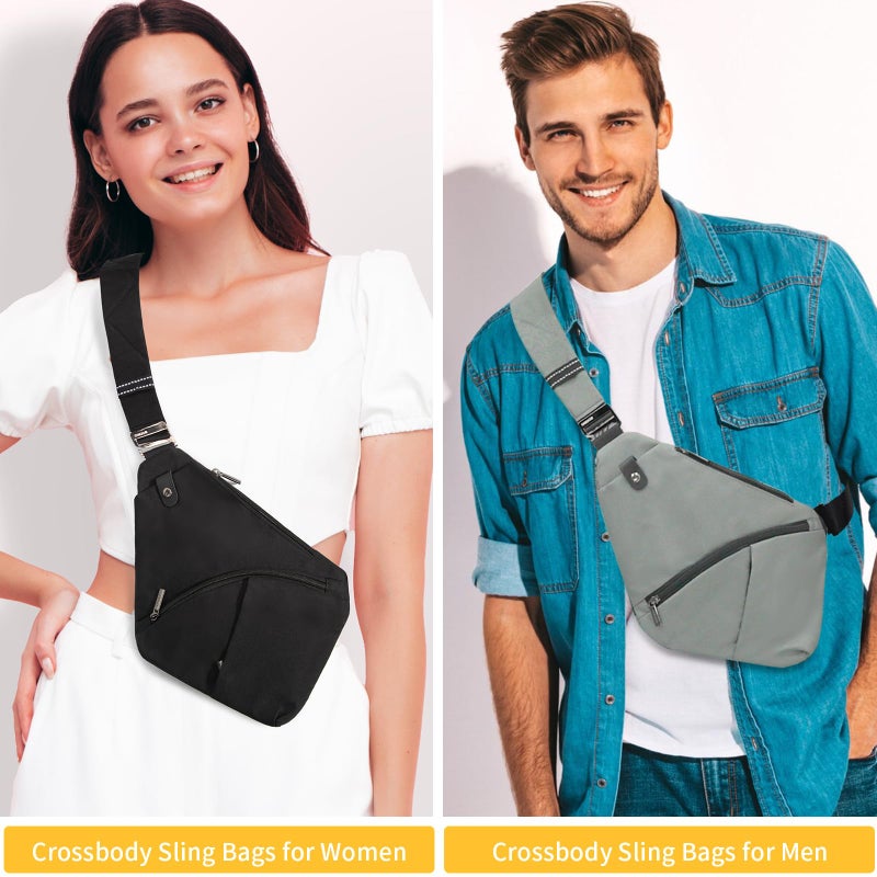 OSOCE Anti-Theft Sling Bag for Men, RFID Crossbody Chest Bag - Lightweight Travel Shoulder Bag for Hiking & Outdoor | Adjustable Strap, Fits iPad - Image 2