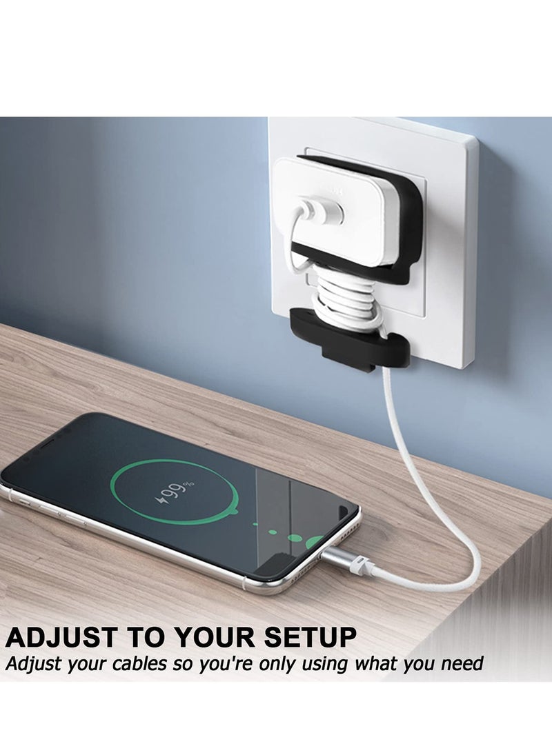 SYOSI 2 in 1 Silicone Charger Protector, 3 Pack Data Cable Winder Anti-Break Protection Cable Storage, 18W/20W Charger Silicone Protective Case, for 12/13/14 Charger, Charger Accessory for Travel Home - Image 2