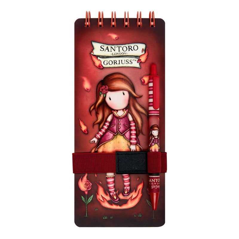 SANTORO Jotter Pad With Pen - Fire In My Heart