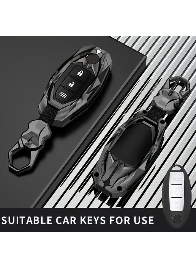 Durable Zinc Alloy Key Shell Case for Nissan Leaf Micra Qashqai J11 J11X Trail T32 Versa Patriot Type A Protective Key Housing Cover - Image 1