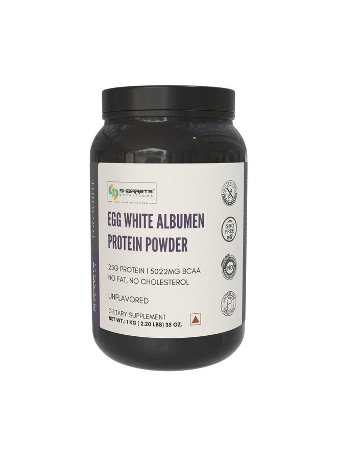 Sharrets Egg White Albumen Protein Powder, 1Kg Unflavored - Ideal For Athletes, Bodybuilders, And Health-Conscious Enthusiasts. - Image 1